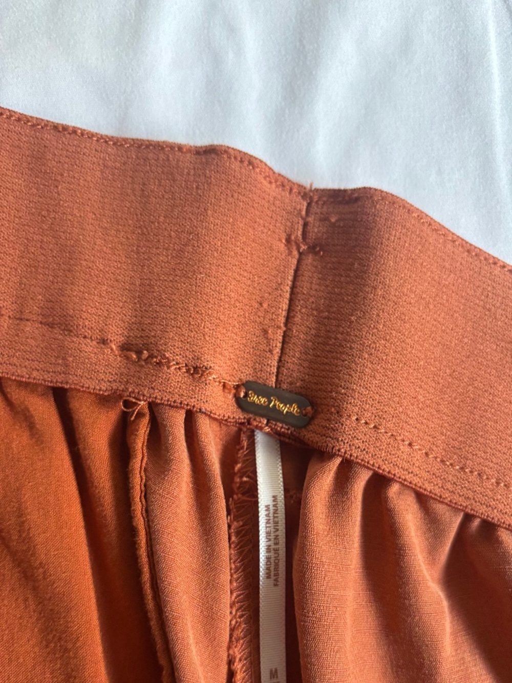 Free People rust-colored wide-leg pants - Picture 5 of 5